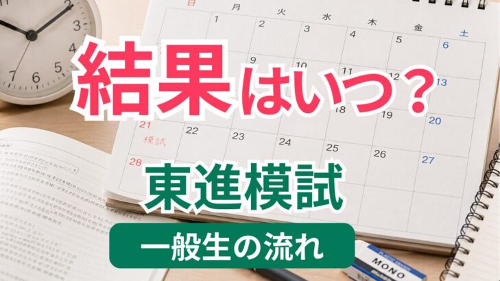 東進模試の結果はいつ？一般生（外部生）の受け取りの流れ…カレンダーと時計の写真